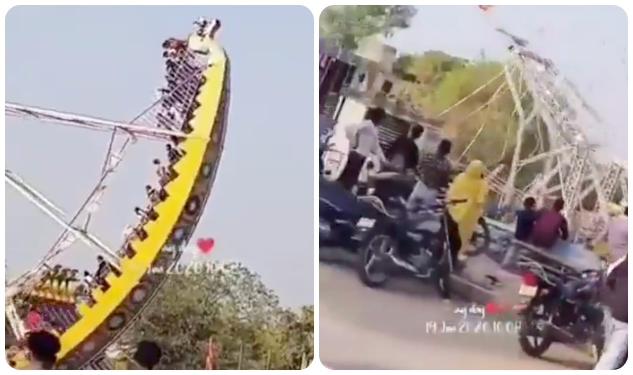 El colapso tuvo lugar en una feria en India