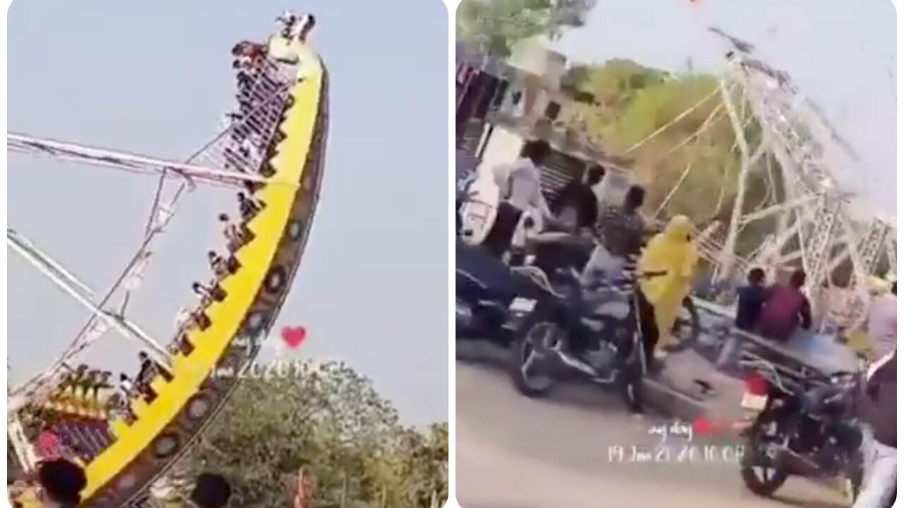 El colapso tuvo lugar en una feria en India