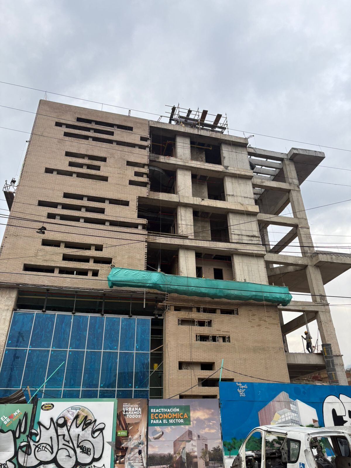 Así están las obras de la nueva sede de la Alcaldía de Los Mártires.