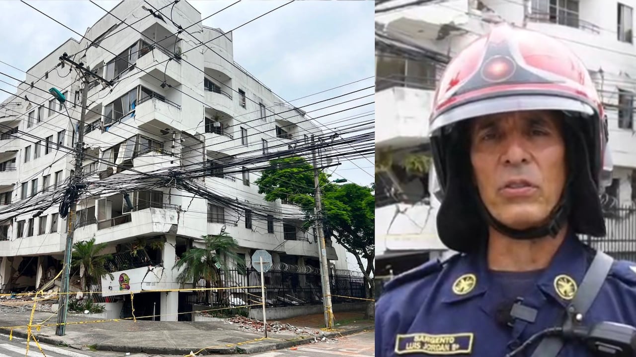 El sargento Luis Alfredo Jordán entregó detalles de la operación para retirar los cilindros de gas del edificio Archinie.