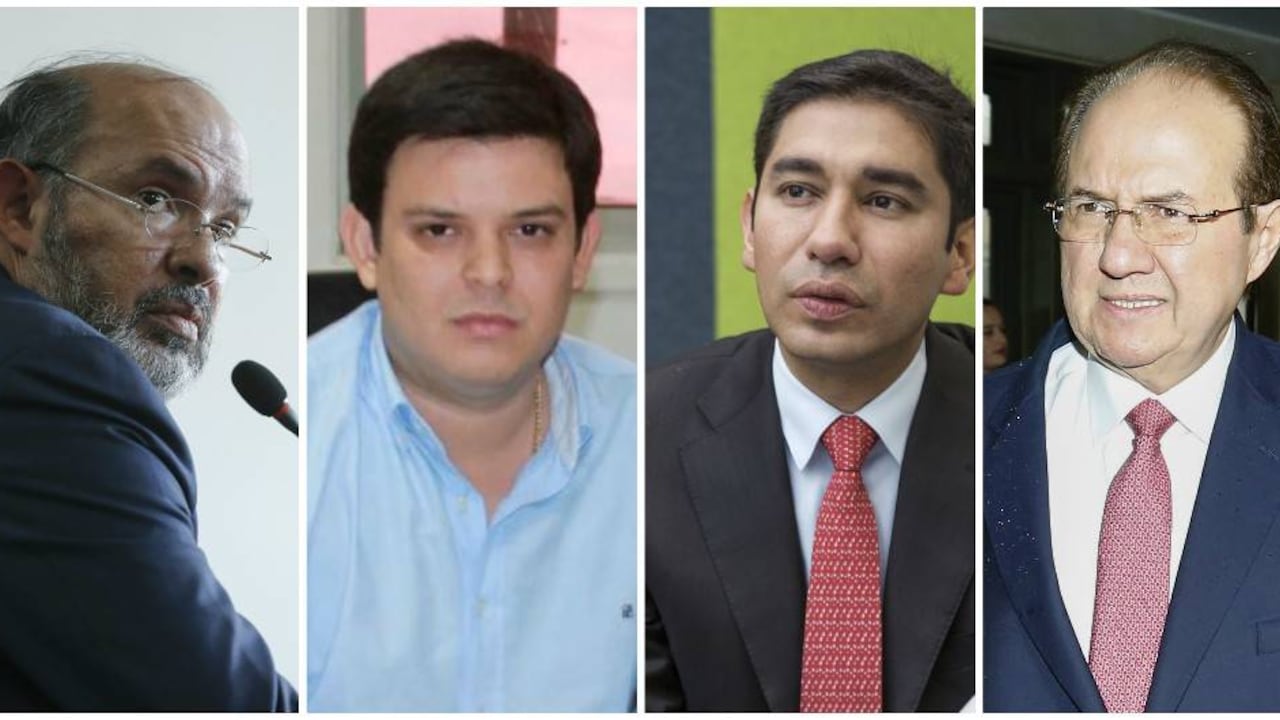 Francisco Ricaurte, Alejandro Lyons, Gustavo Moreno y Leonidas Bustos. Fotomontaje Semana.