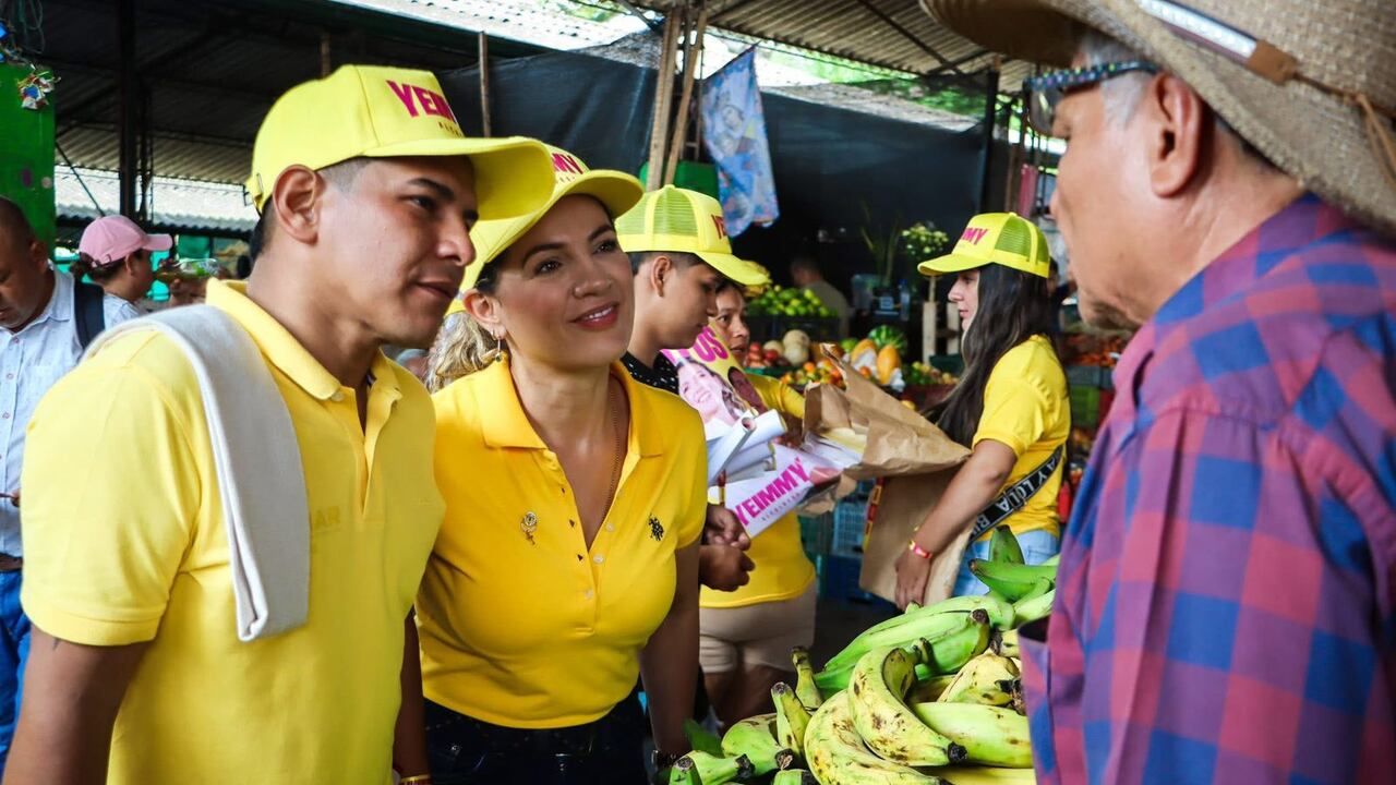 Yosimar Reyes, exalcalde de Villeta, y Yeimmy Mora, aspirante a la Alcaldía