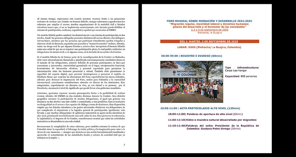 Los debates que se realizan en el marco del evento son la referencia que toma Naciones Unidas para impartir políticas globales sobre migración.