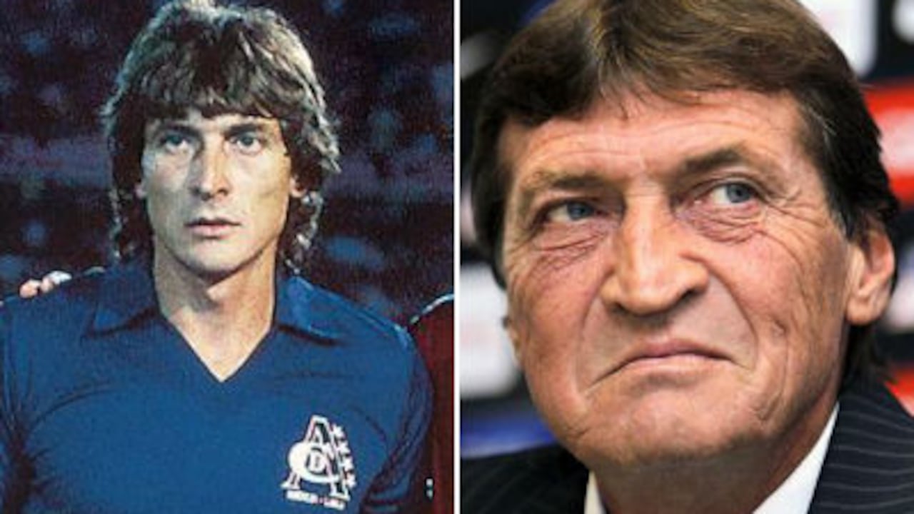 Falcioni como arquero del América en los 80's (izq) y como entrenador (der).