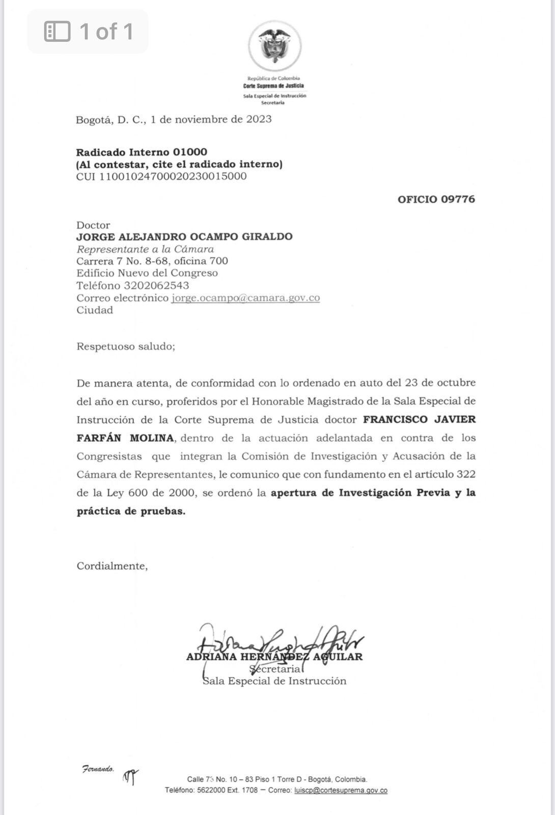 MAGISTRADO FARFÁN INVESTIGA A DOS CONGRESISTAS