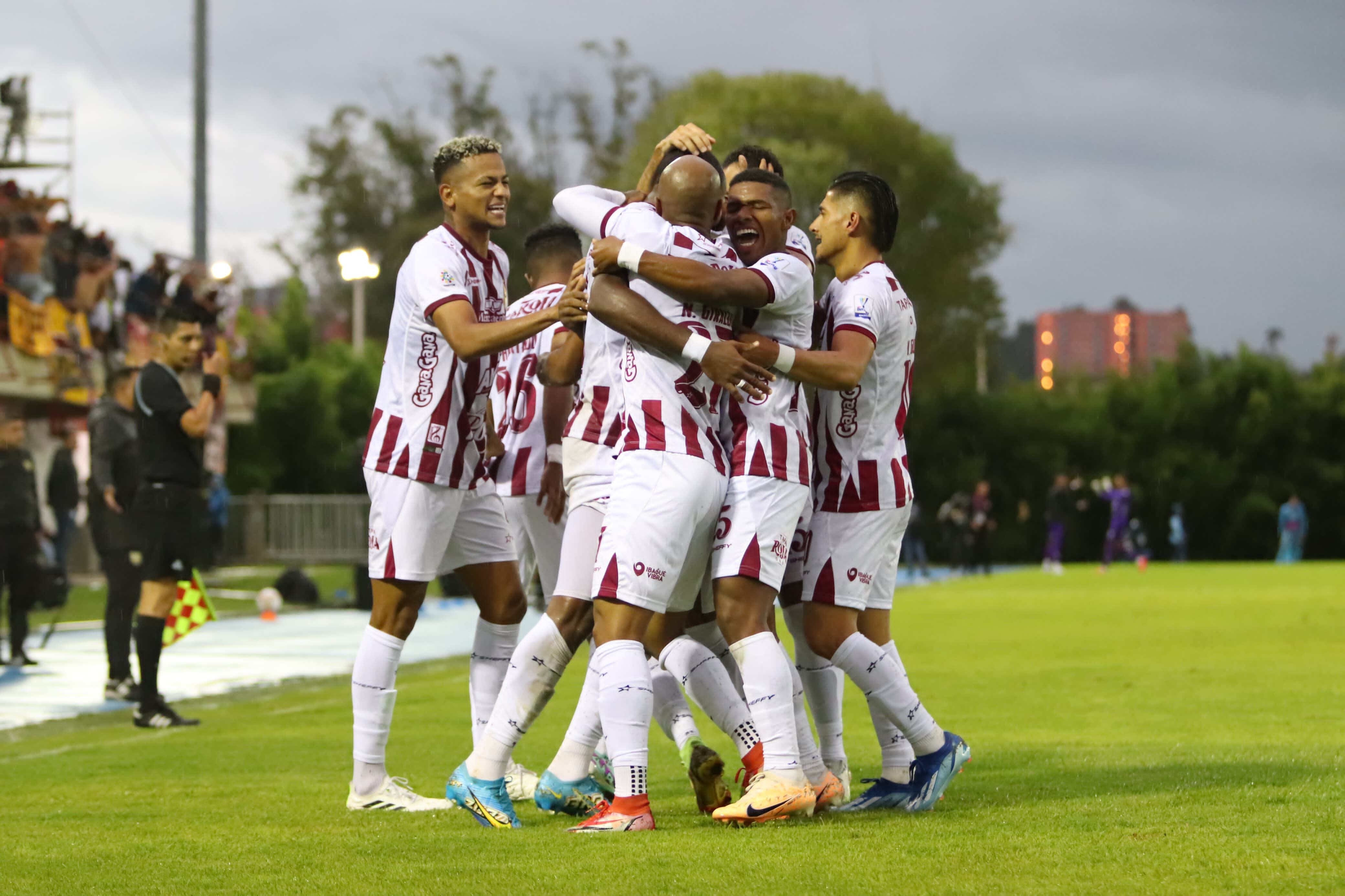Imagen del partido entre Águilas Doradas y Deportes Tolima por la fecha 2 del cuadrangular del Grupo A del segundo semestre de la Liga colombiana 2023.