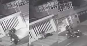 Momento del robo en el barrio Carimagua