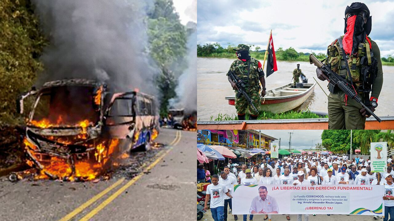 Tanto el ELN como el Clan del Golfo salen a quemar buses intermunicipales para crear pánico y zozobra entre la población. Asimismo, secuestran en retenes ilegales.