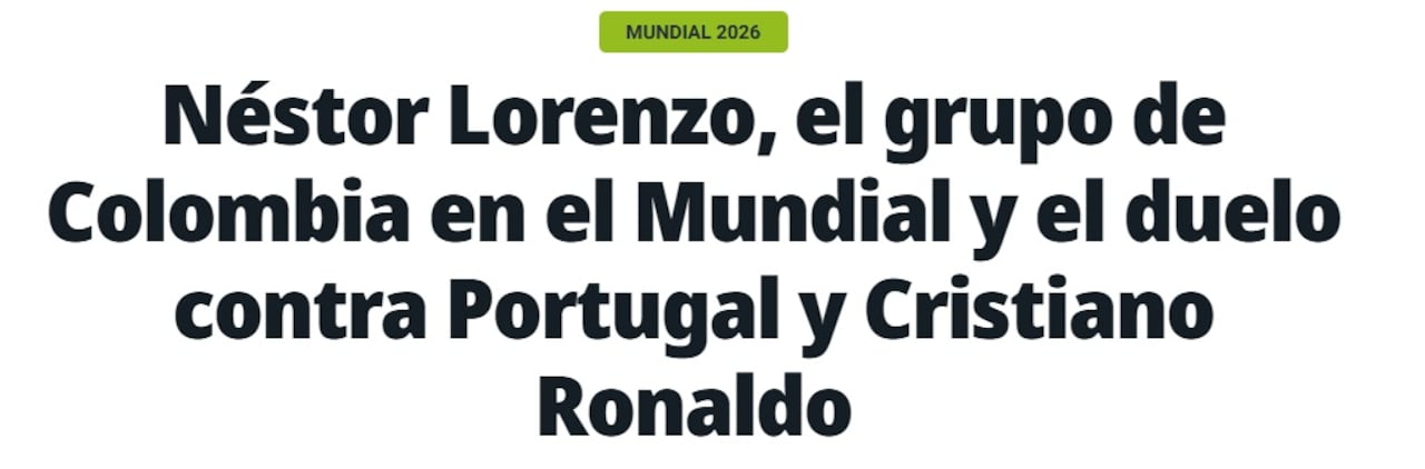 Título del Diario Olé sobre Colombia y Portugal.