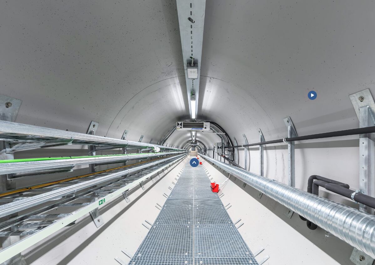 Este es uno de los túneles que conduce a las bóvedas donde se encuentran almacenadas las semillas.