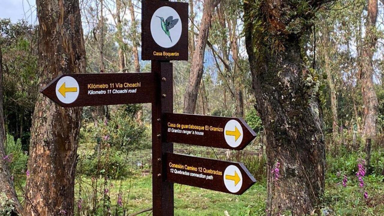 Señalización cerros orientales Bogotá