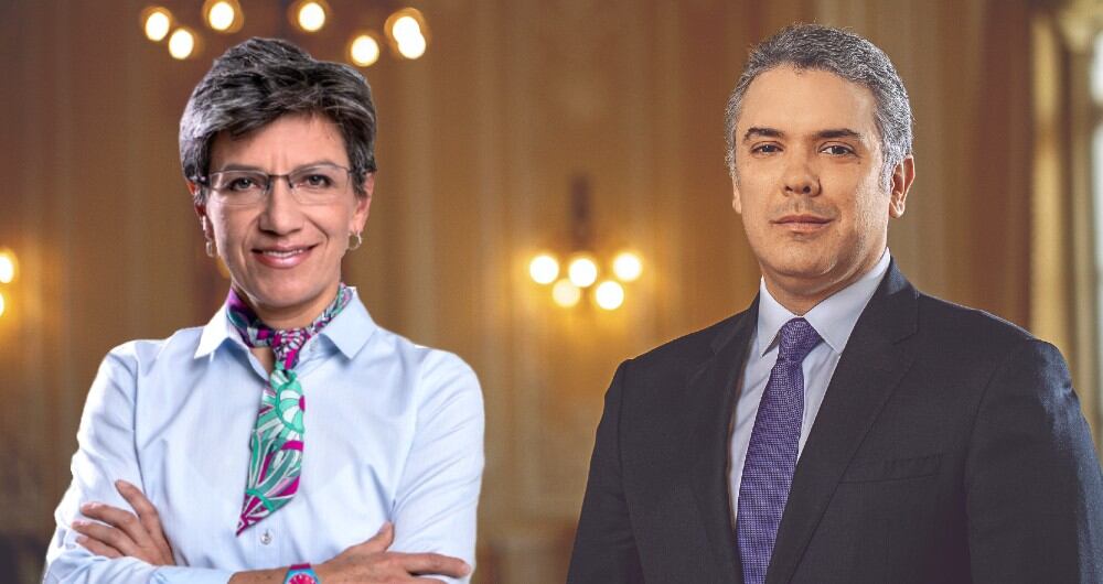 Claudia López e Iván Duque