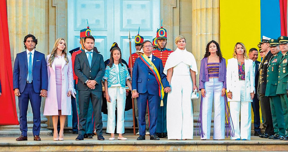 el presidente Gustavo Petro y su familia.