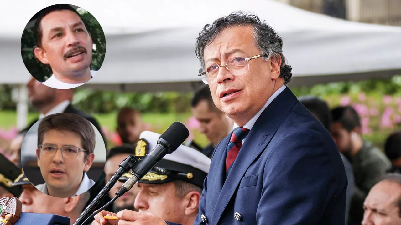 Gustavo Petro, Zarco Aldinever y Miguel Uribe.