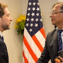 Jon Finer, secretario adjunto de Seguridad Nacional de Estados Unidos, junto a Gustavo Petro.