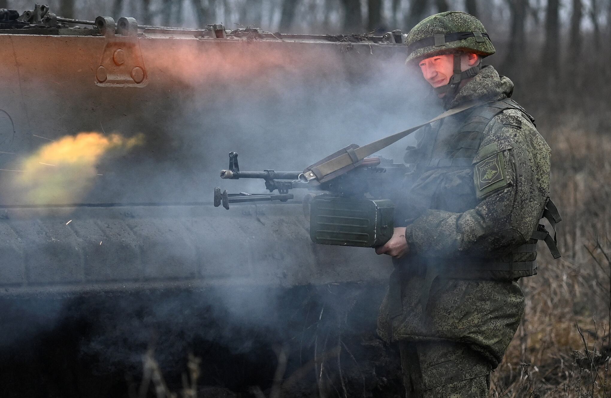Militares rusos realizan simulacros en la región de Rostov