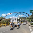 PUENTE PUNTO CERO vías, buses, Medellin