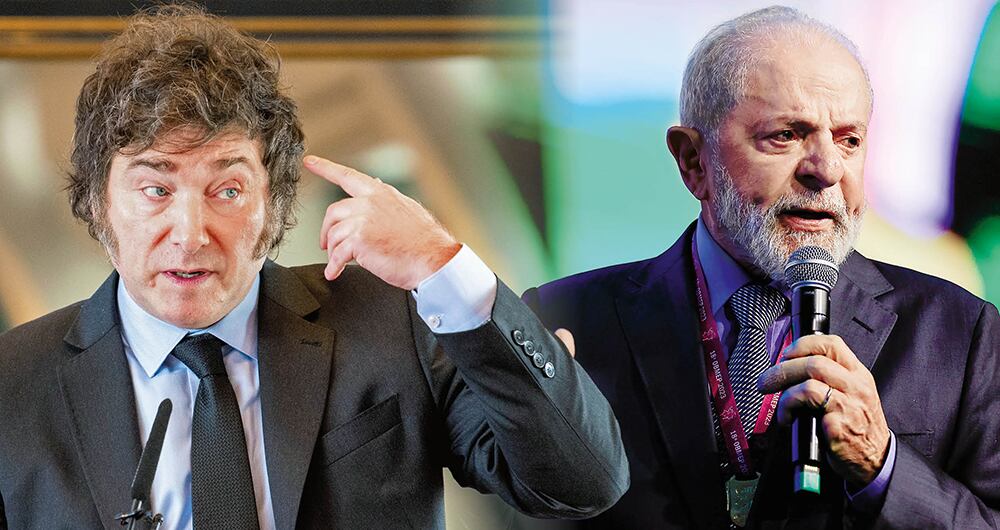 Lula da Silva y Javier Milei.

