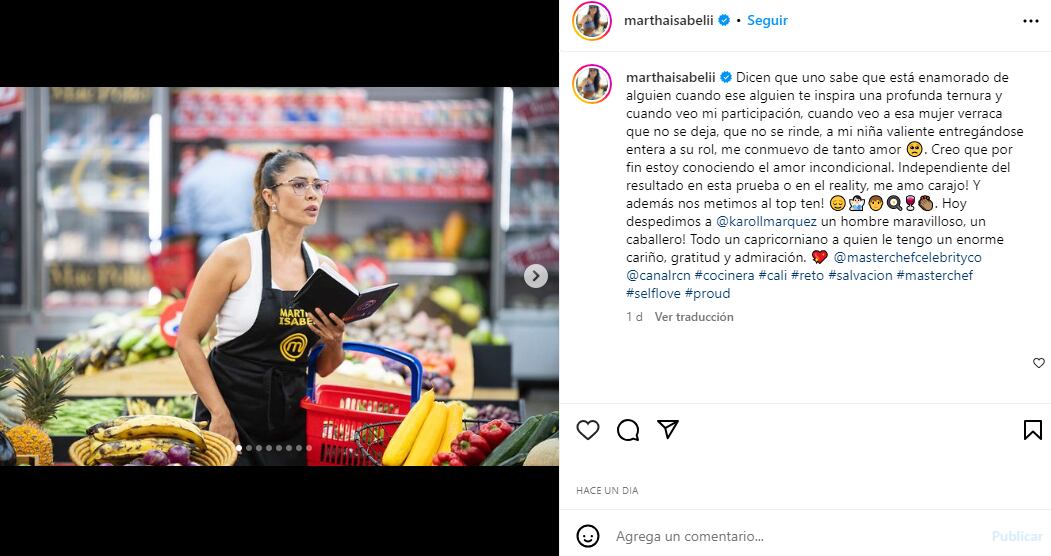 Martha Isabel Bolaños se dedicó un mensaje en sus redes sociales.