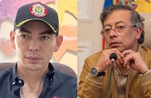 Juan Alfredo Quenza Ramos, alcalde de Arauca, y el presidente Gustavo Petro.