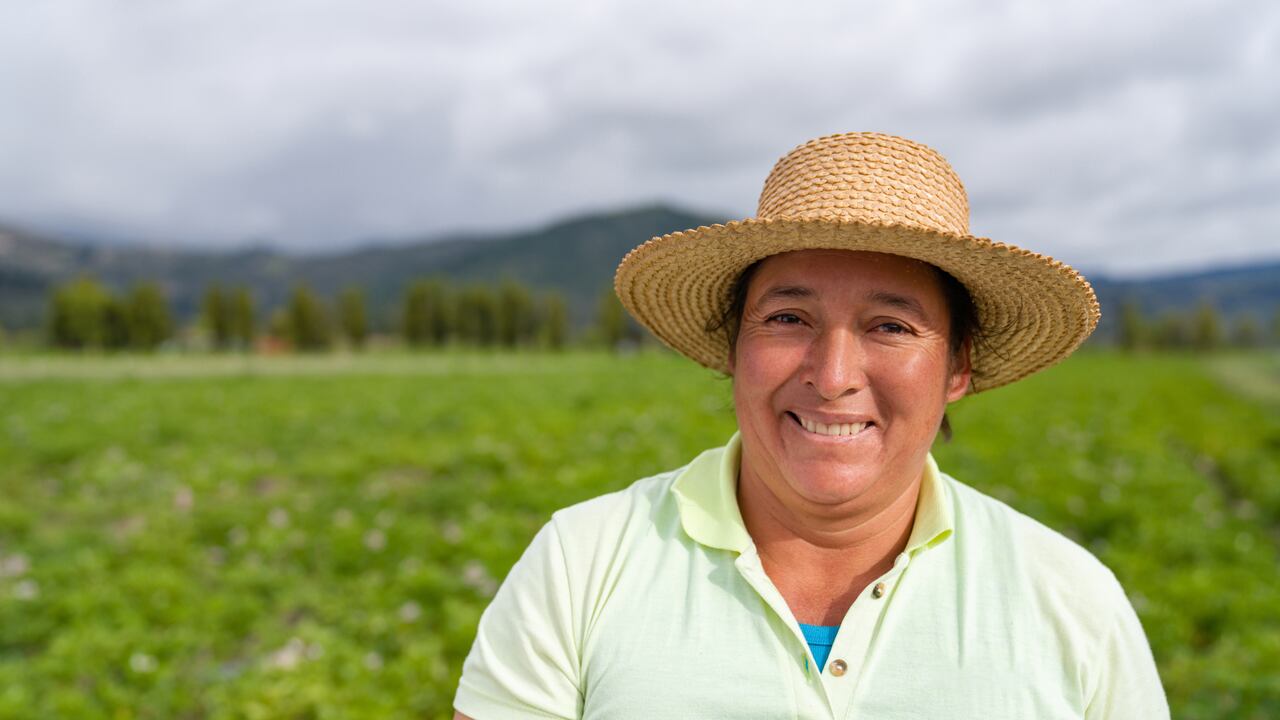 Más del 60 por ciento de alimentos que se consumen en Colombia los producen mujeres campesinas, pero solo el 26 por ciento de las unidades productivas están a su cargo. Las mujeres realizan tareas como ordeñar o cultivar al mismo tiempo que se responsabilizan de las labores del hogar. Por eso la titularidad de tierras en esos casos es menor. Foto: GettyImages