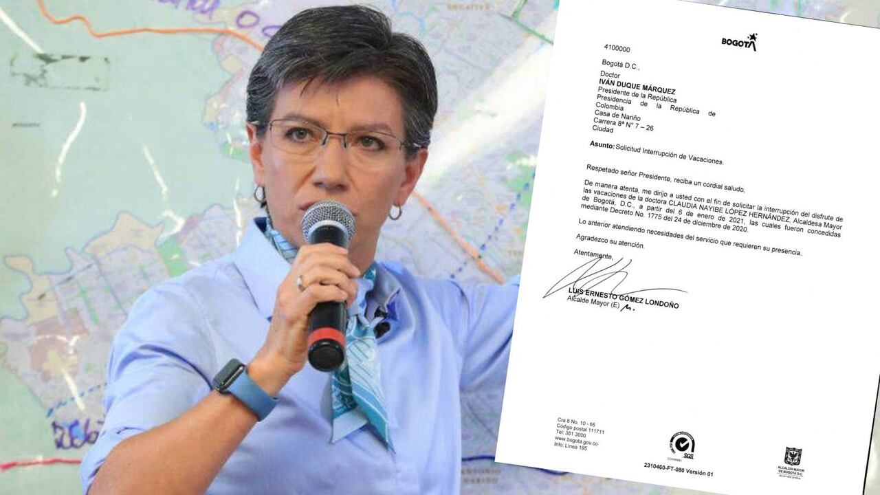 La carta, firmada por el alcalde encargado, Luis Ernesto Gómez, pide interrumpir las vacaciones que fueron solicitadas el 24 de diciembre.