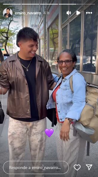 Emiro Navarro se encontró con una cartagenera en Nueva York y le expresó su admiración.