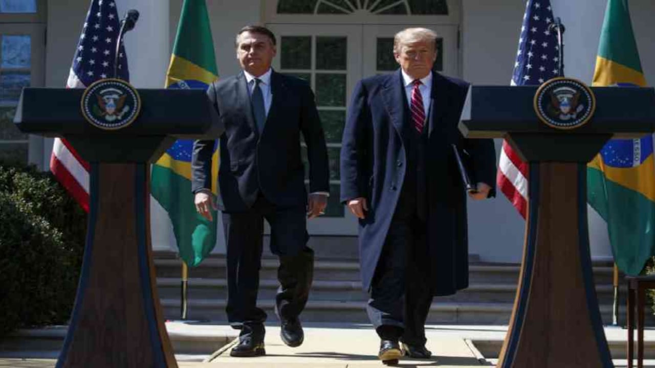 "Tenemos muchos valores comunes, admiro al presidente Trump", dijo Bolsonaro