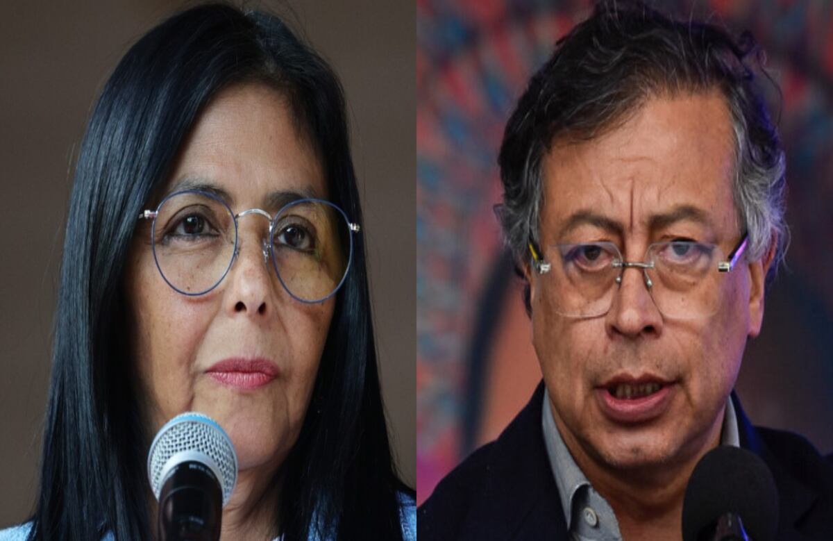 Delcy Rodríguez y Gustavo Petro