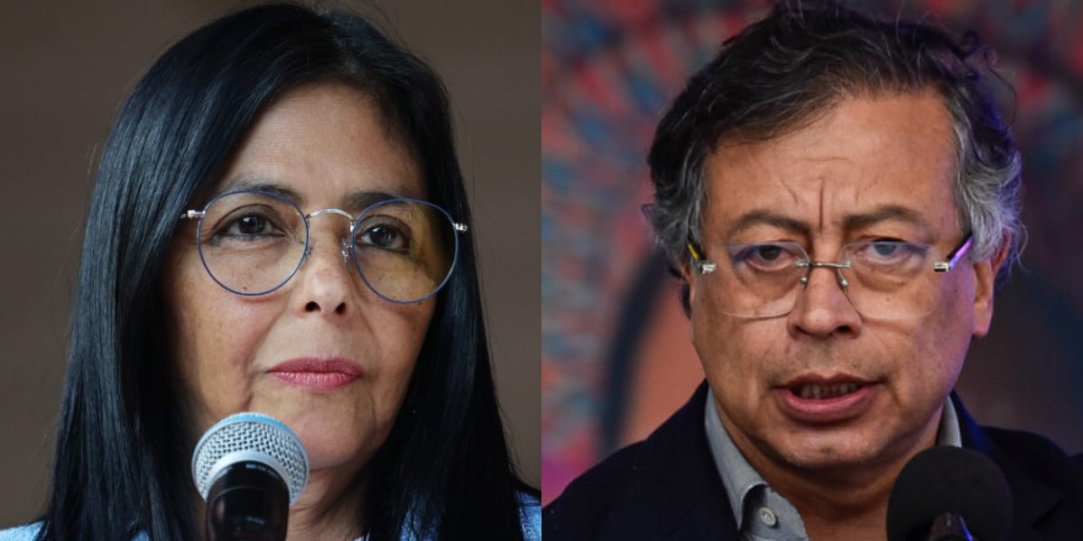 Delcy Rodríguez y Gustavo Petro