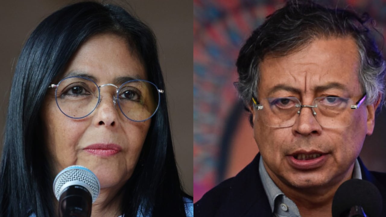 Delcy Rodríguez y Gustavo Petro