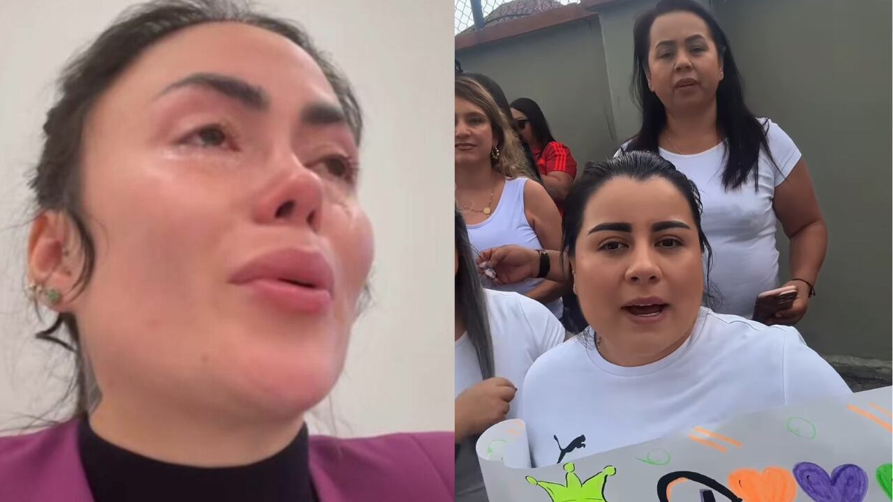 Familia de Yina Calderón acompañó a Epa Colombia desde las afueras de la cárcel en la que cumple su condena.