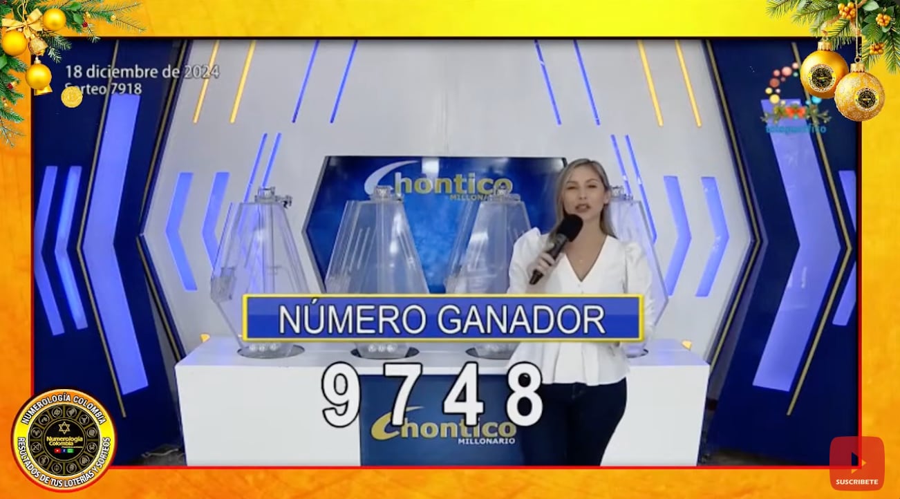 Lotería Chontico: resultados del sorteo 7918 del 18 de diciembre de 2024