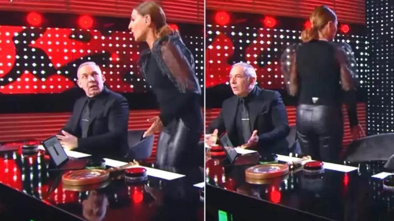 Amparo Grisales abandona la mesa tras la presentación de 'Daddy Yankee'