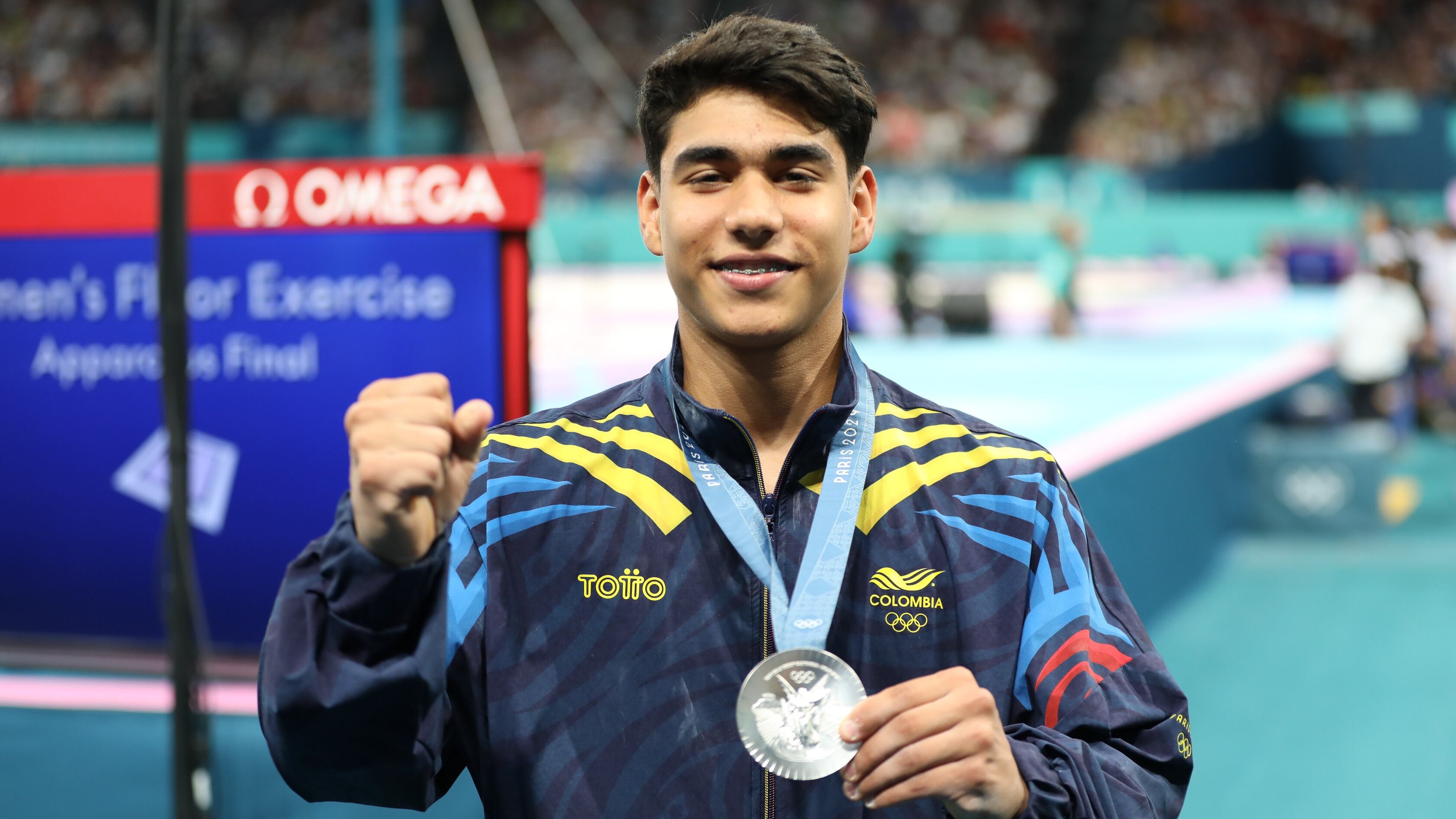 El gimnasta colombiano Ángel Barajas, medallista de plata en los Juegos Olímpicos de París 2024.