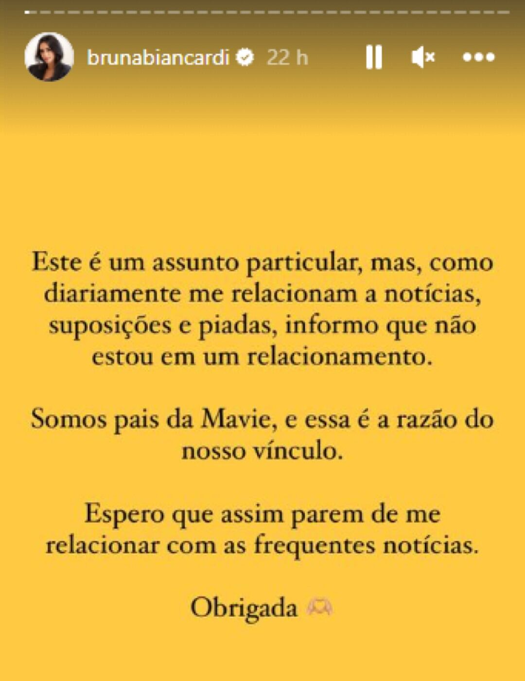 Historia Instagram de Bruna Biancardi