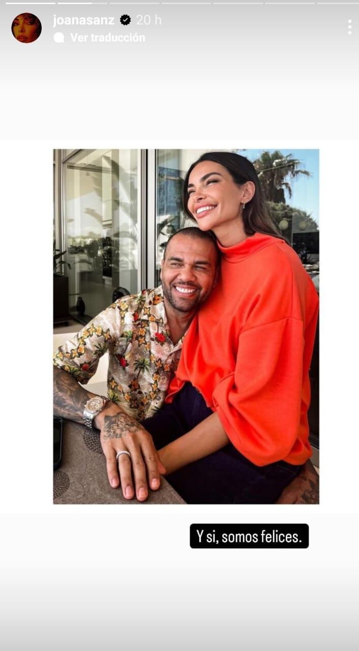 Joana Sanz  y Dani Alves