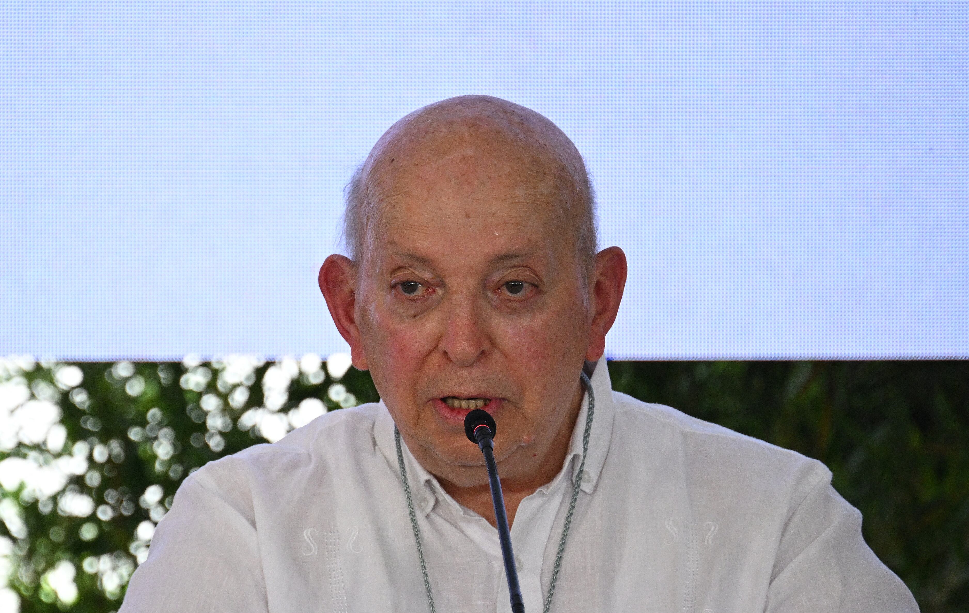 El Alto Comisionado de Paz de Colombia, Otty Patiño. El gobierno colombiano inició negociaciones de paz con Segunda Marquetalia.  (Foto de Federico PARRA/AFP).