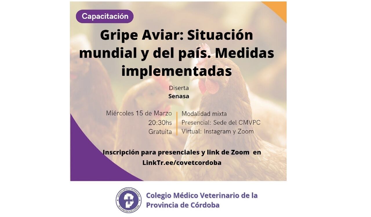 La misma Senasa invitó en su cuenta oficial de Twitter a unirse a una capacitación para conocer todo lo referente a la gripe aviar en el país