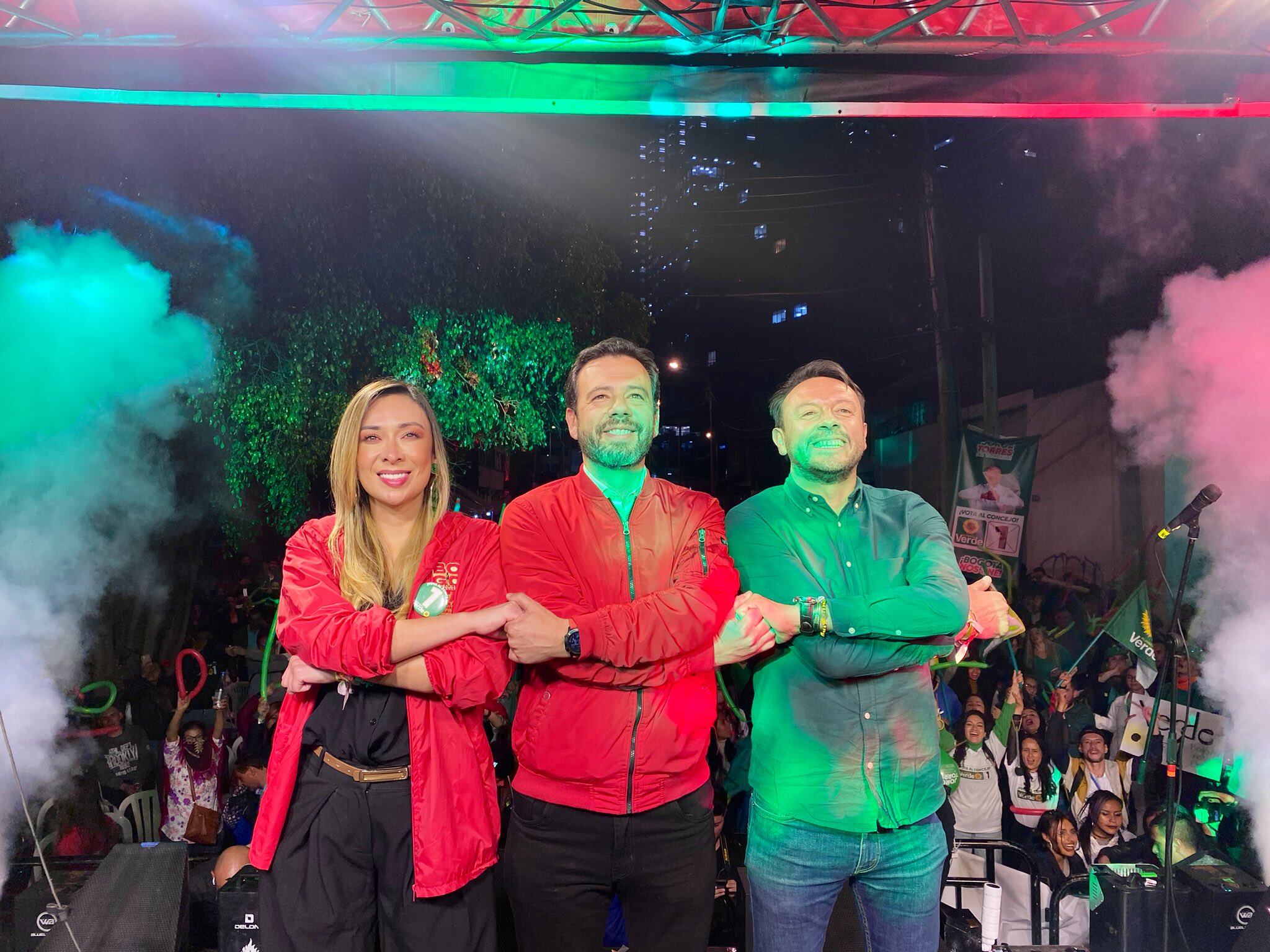 Katherine Miranda, Carlos Fernando Galán y Jorge Torres