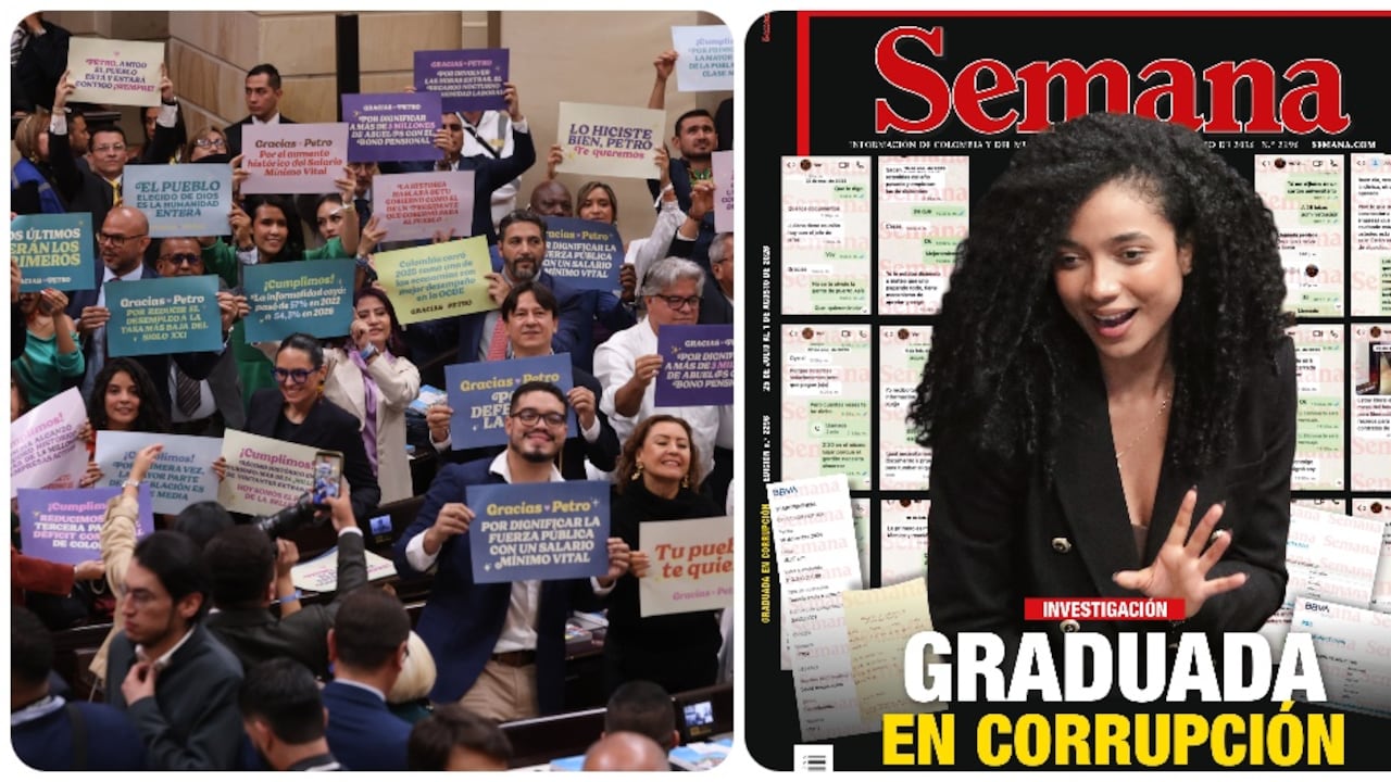 Bancada del Pacto Histórico y portada de la revista SEMANA.