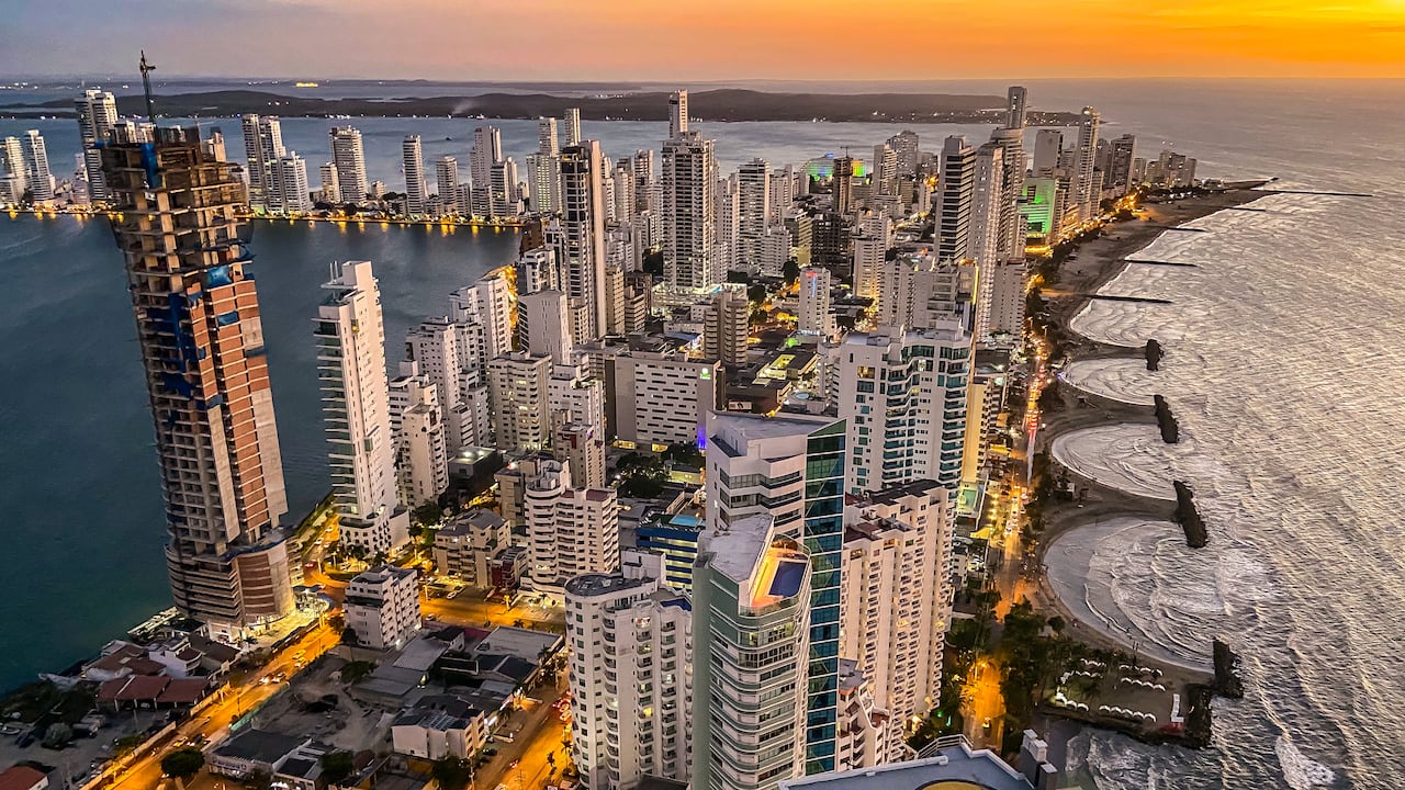 Bocagrande district in Cartagena Colombia, South America