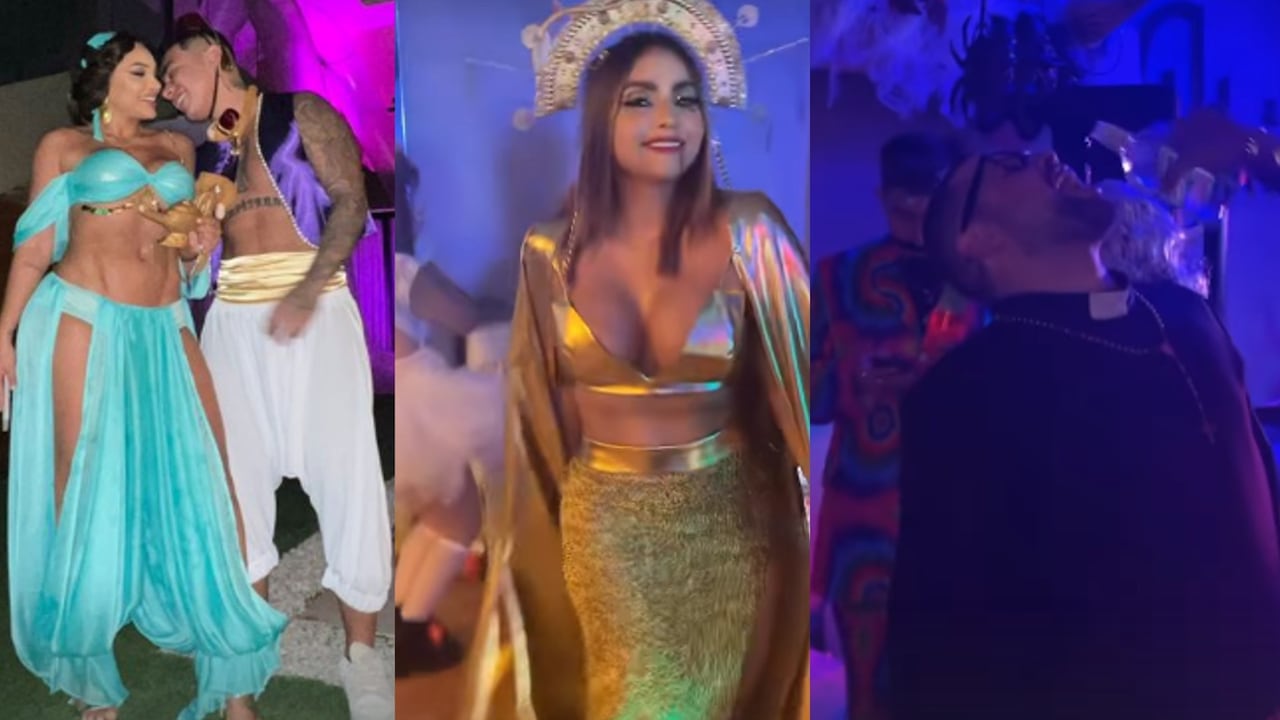 La generadora de contenido Andrea Valdiri realizó una llamativa fiesta de disfraces en su casa.