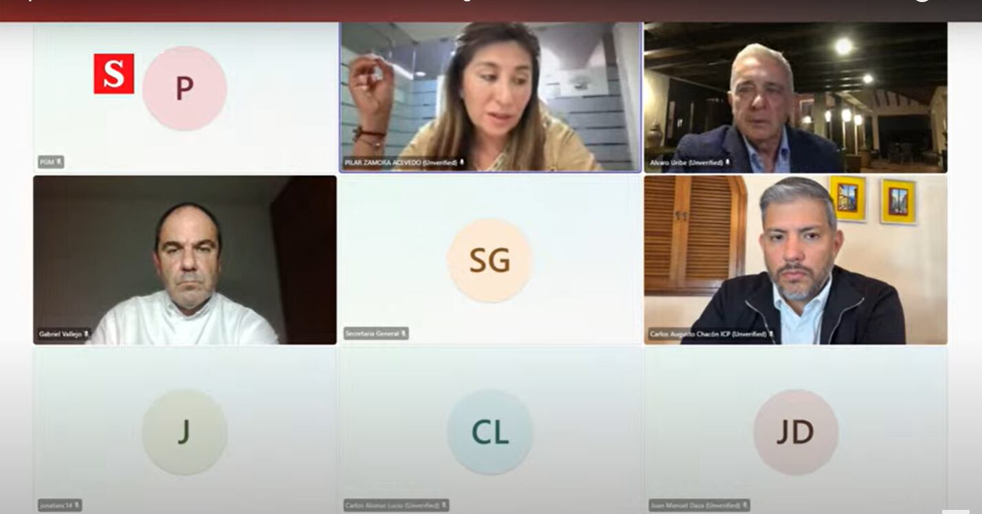 Foro virtual de seguridad promovido por el Centro Democrático el domingo 13 de julio de 2025.