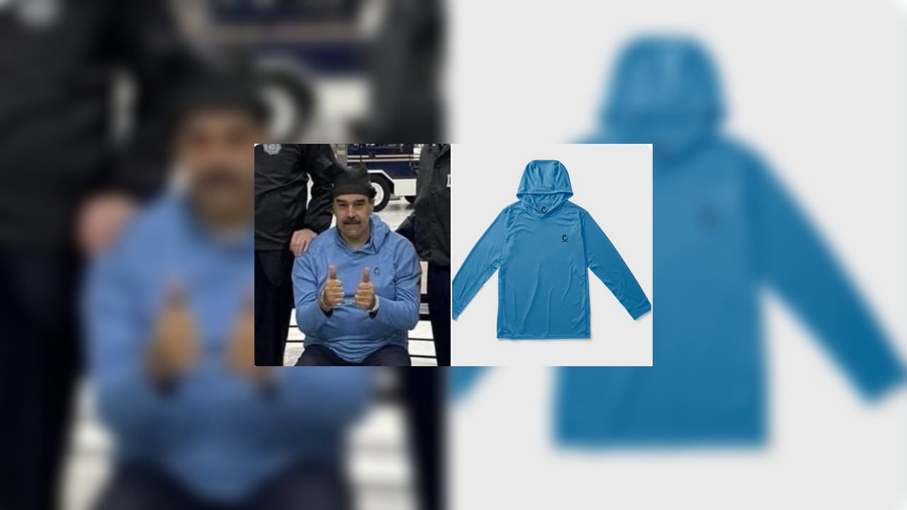 Foto publicada por Origin USA tras la aparición del detenido Nicolás Maduro con una de sus prendas