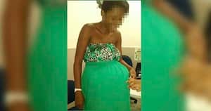 Liliana Cáceres, de 20 años, fingió el embarazo de 7 meses.