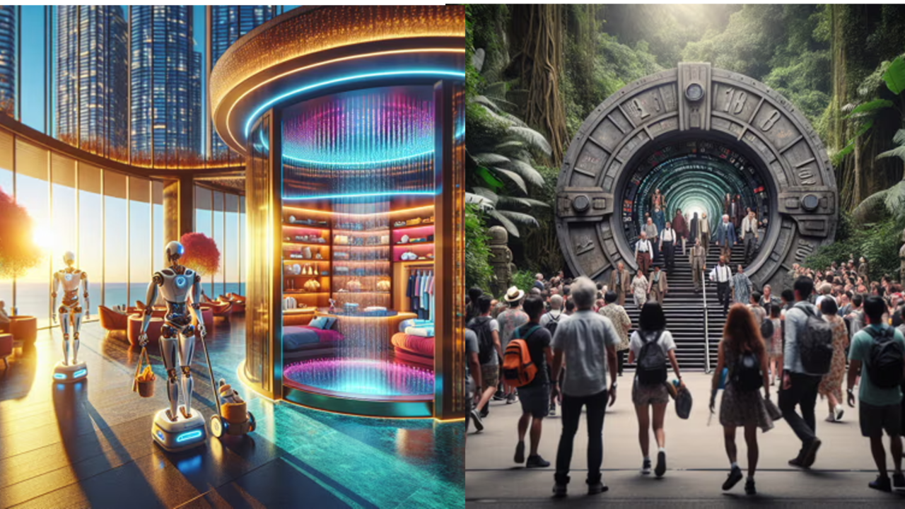 Los turistas sueñan con poder teletrasnportarse y realizar excursiones en lugares inéditos; así se imaginan los hoteles del futuro.