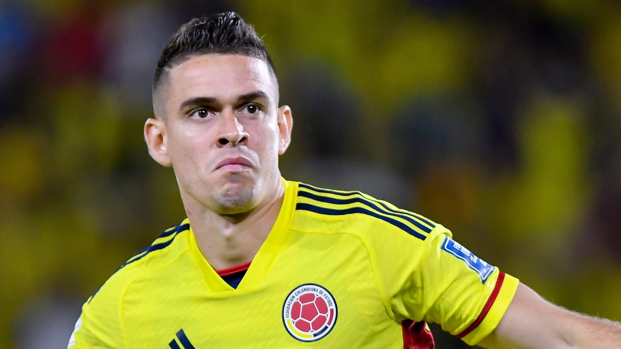 Rafael Santos Borré con los colores de la Selección.