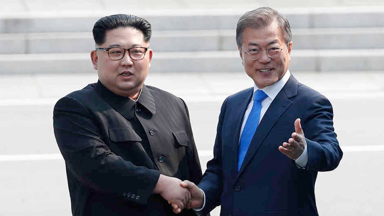El primer encuentro entre los líderes de las dos coreas se dio hace un mes.