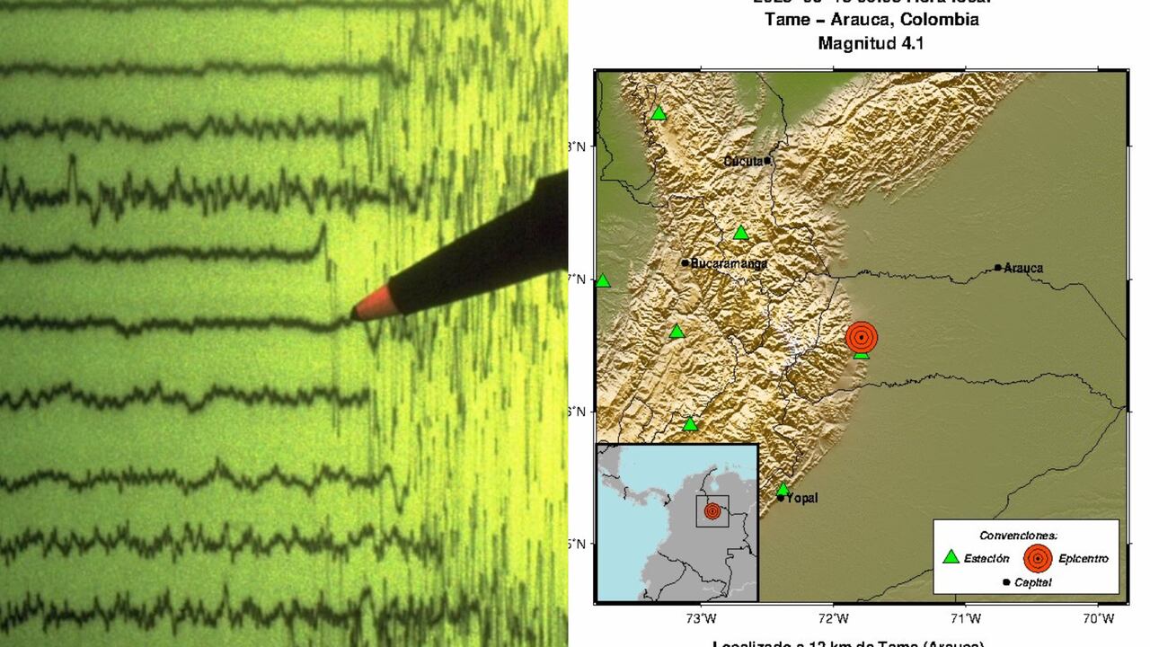 El primer evento sísmico de la jornada en Colombia se registró a las 6:03 a. m.